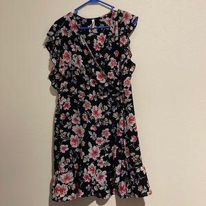 Cute floral black dress